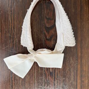 Retro Pearl Collar with Silk Tie